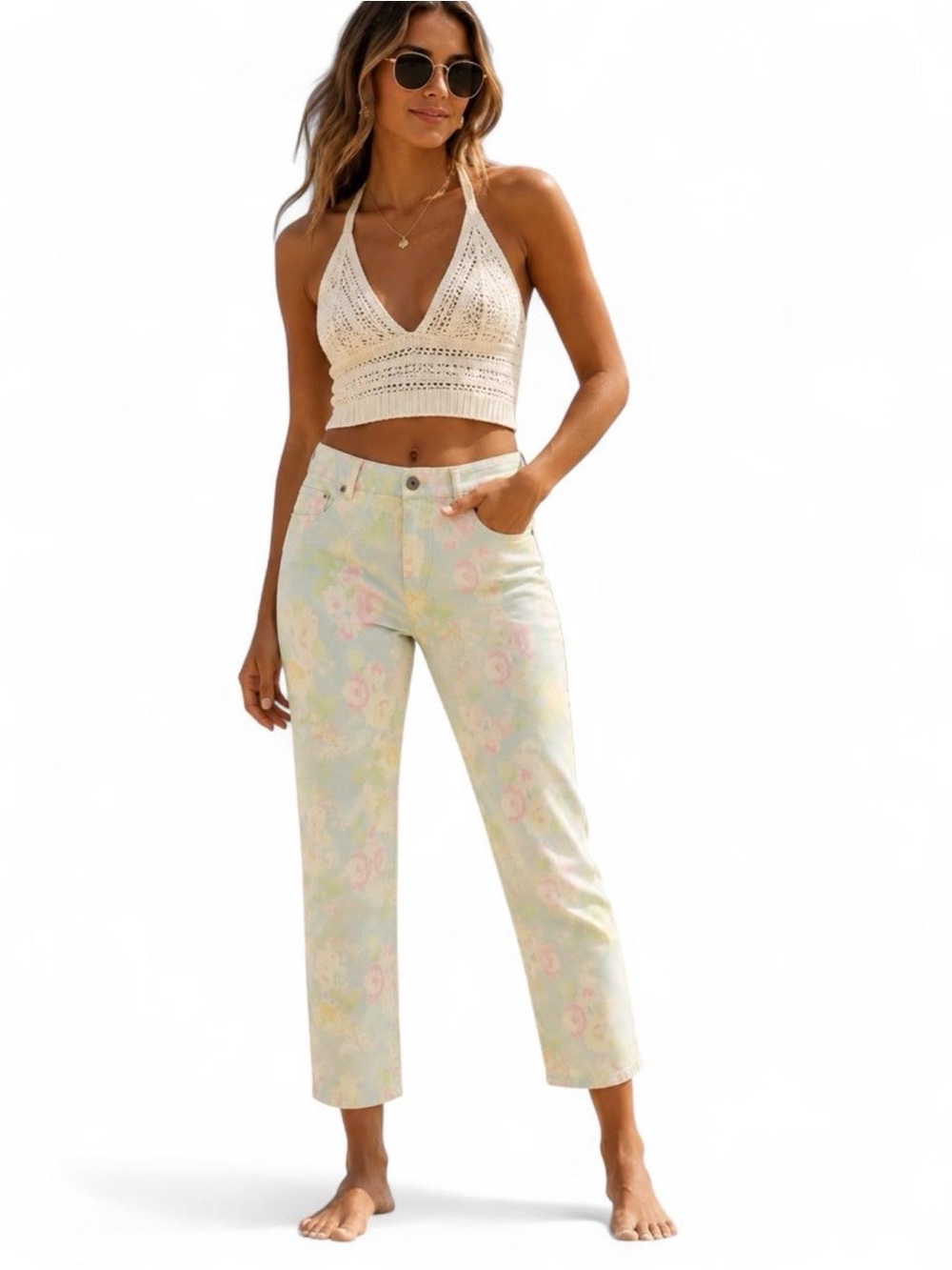 $89 NWT 🌸 J.Jill Floral Crop Pants — NWT Size 8 🌸